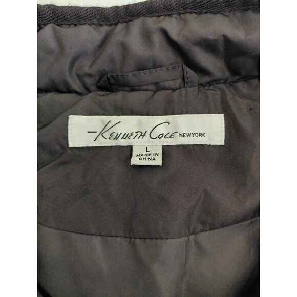 Kenneth Cole Women's Black Light Diamond Quilted Button Up Vest Size L - Picture 4 of 9